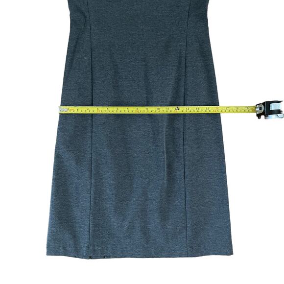 QOR Ponte Sheath Dress Womens XS Heather Gray Sleeveless Simple Basic Classic - Picture 9 of 10